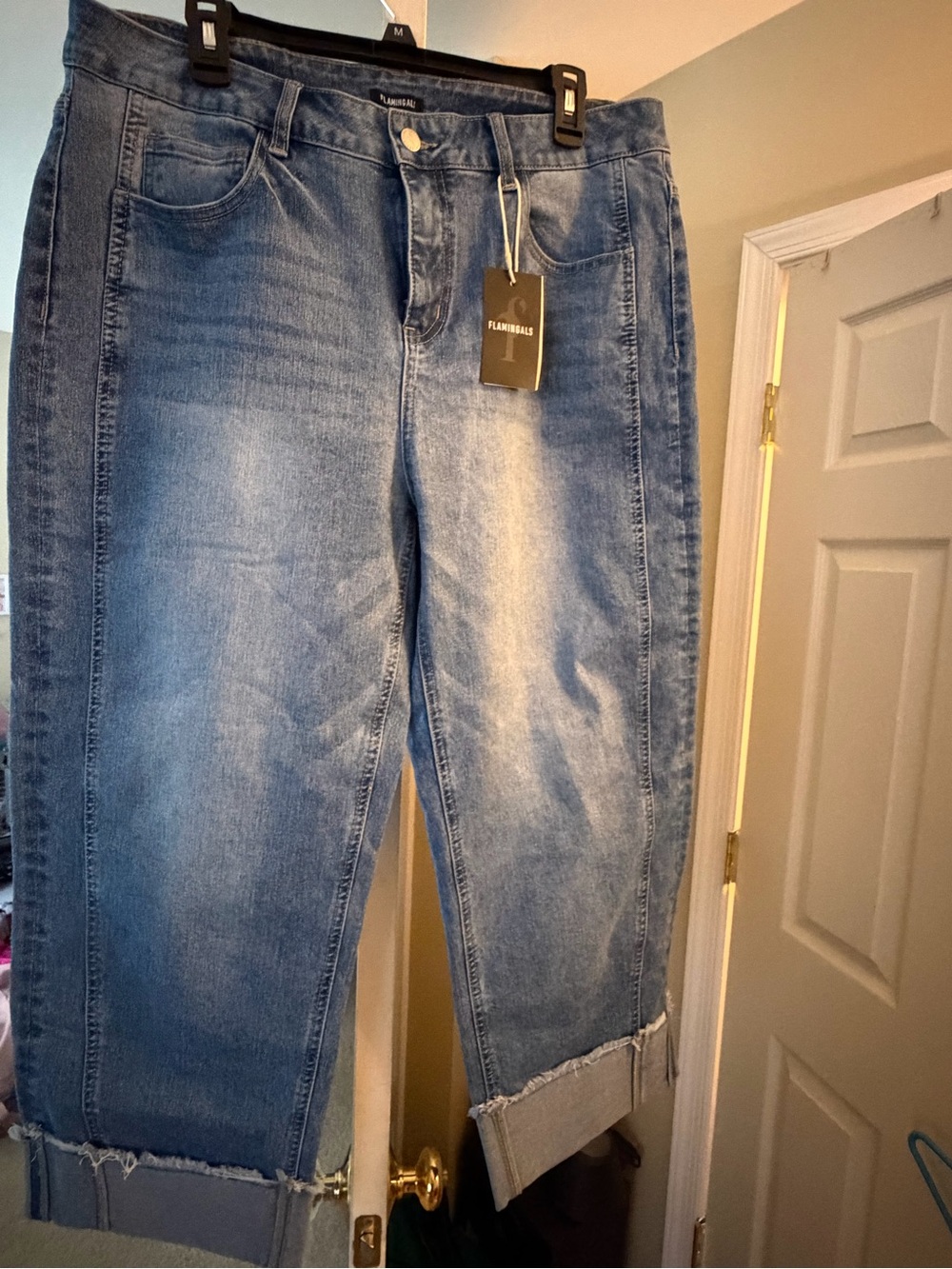 Flamingals women’s cropped jeans 2XL